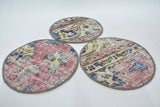 Vintage Antique Coffee Cup Pad/Table Rug Placemat