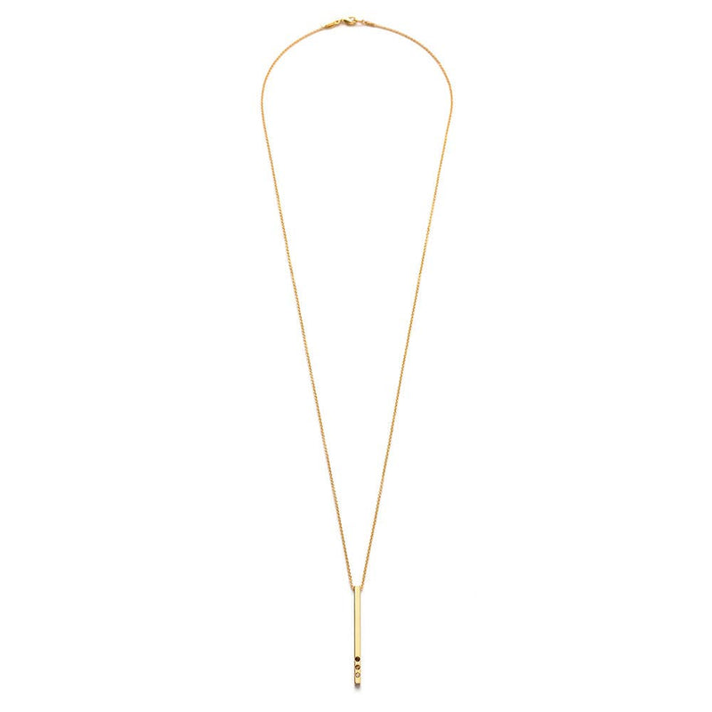 Gold Bar with Ombre Crystal Necklace