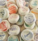 Ceramic Word Stones -  Handmade - Sold Individually: Peace