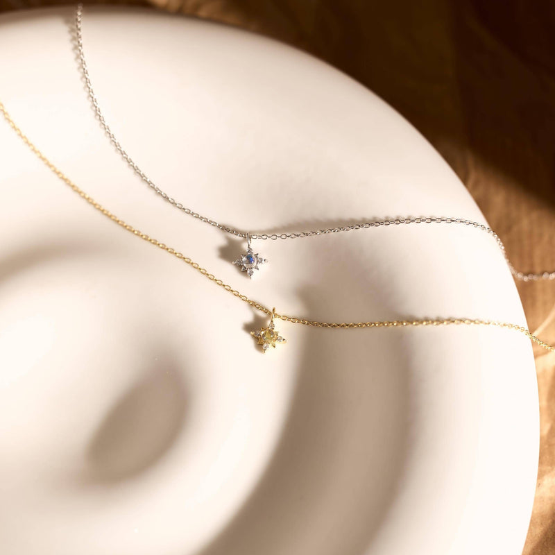 Moonstone Star Necklace