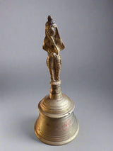 Heavy, Solid, Clear Hanuman Temple Bell with Original Clapper - 6.75"H x 3" Diameter