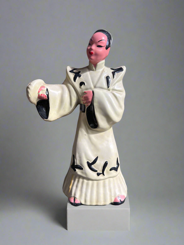 Japanese Geisha Chalkware Statues - 1960s