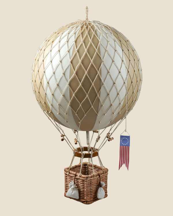 Hot Air Balloon 10" Cream & Tan