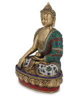 Shakyamuni Buddha Brass Statue 12"