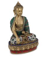 Shakyamuni Buddha Brass Statue 12"