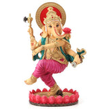 Hand Painted Dancing Ganesha - 8"