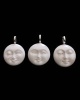 Moonface Pendant, Hand-carved