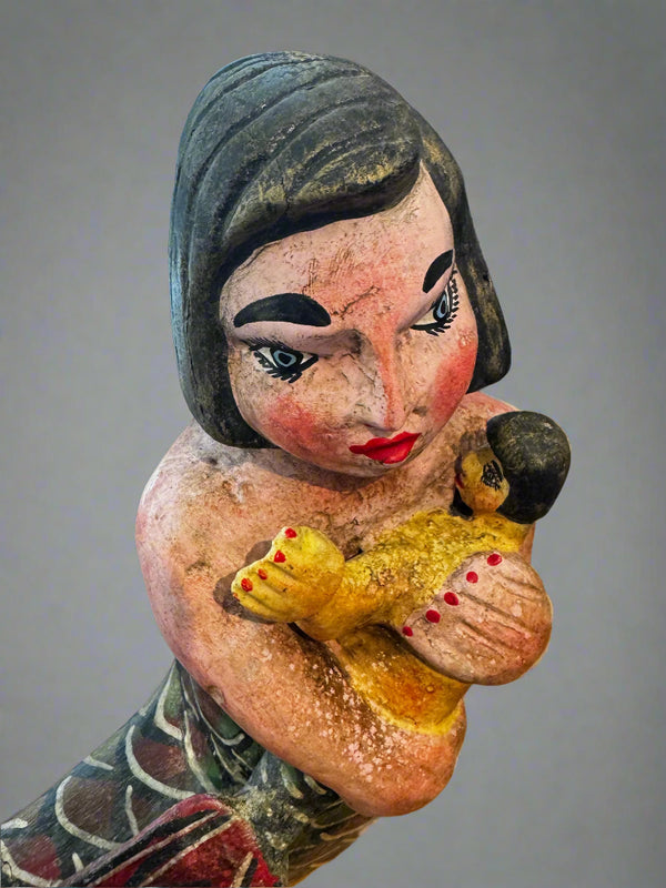 Mermaid and Merbaby - Folk Art - Guerrero, Mexico - 1970s