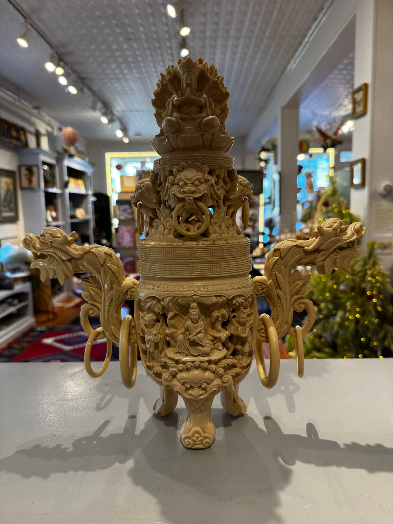 Elaborate and Detailed Carved Resin Censer