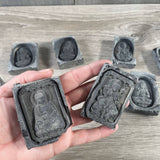 Obsidian Deity Carved Tile