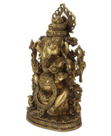 Brass Ganesh Statue, Intricate