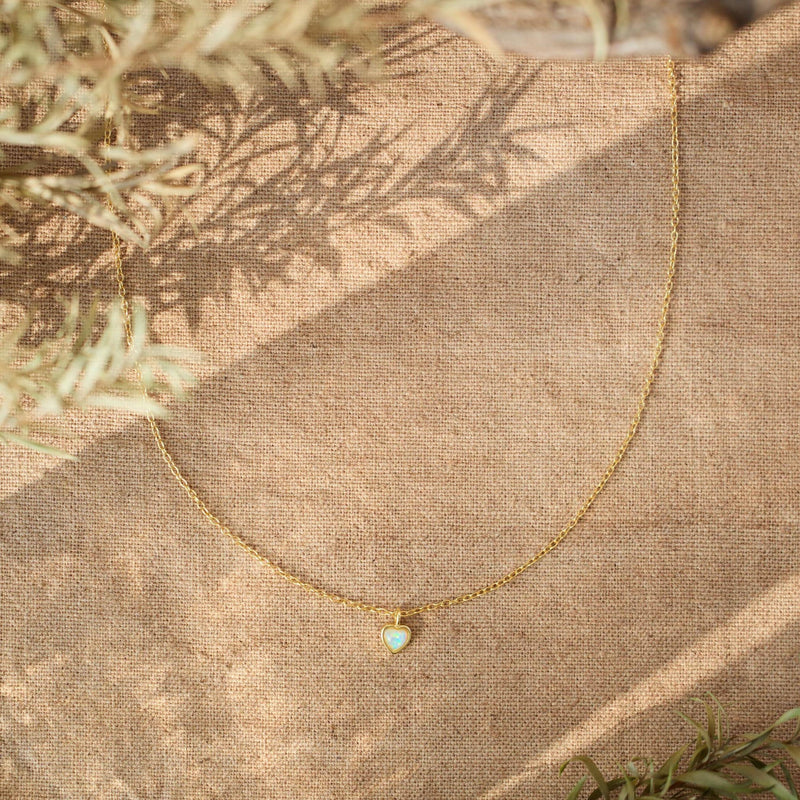 Opal Heart Necklace