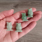 Gemstone Owl Figurine – Small Crystal Owl Decor : Tiger Eye