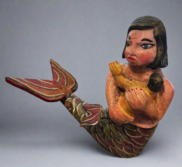 Mermaid and Merbaby - Folk Art - Guerrero, Mexico - 1970s