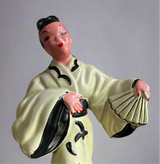 Japanese Geisha Chalkware Statues - 1960s