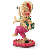Hand Painted Dancing Ganesha - 8"