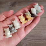 Gemstone Owl Figurine – Small Crystal Owl Decor : Tiger Eye