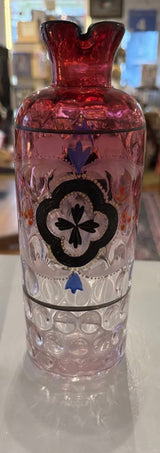 Double Trouble - Bohemian Cranberry Flash Glass Vase