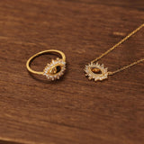 Vintage Baroque Tiger's Eye Gemstone Necklace: 18K GOLD