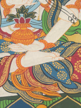 Ushnishavijaya (Namgyalma) - Framed Thangka - Sight 12.5" x 16.75"