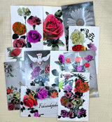 Hand Tinted Vintage Flower Photo Postcards