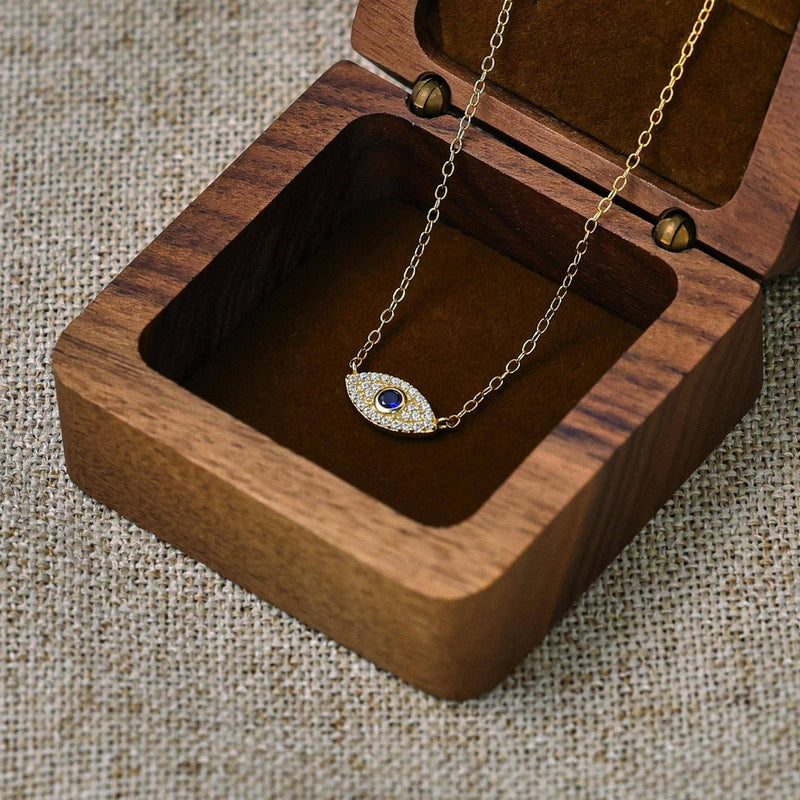 Protective Evil Eye Charm Necklace in Silver: 925 SILVER