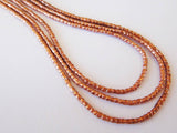 African Thread Beads: 1 / 28" strand / Silver-tone brass