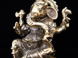 Mini Brass Seated Ganesh