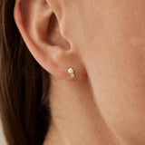 Opal Dot Studs - Silver