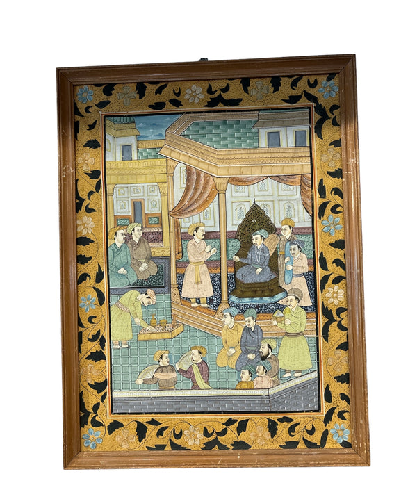 Mughal Painting on Fabric - India