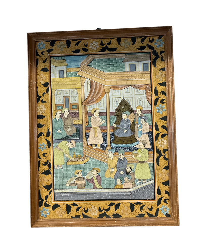 Mughal Painting on Fabric - India