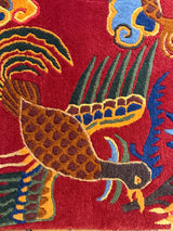 Cosmic Harmony • Dragon and Phoenix Rug • Tibet, mid-to-late 20th century