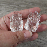 Hand Carved Crystal Quartz Ganesh