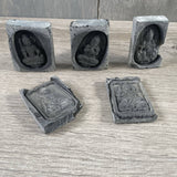 Obsidian Deity Carved Tile