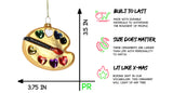 Painter's Palette Glass Ornament
