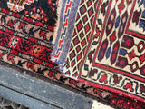 Antique Qashqai Rug - 90” x 56”