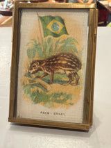 Framed - Tiny Silk - circa 1900 Promo Gift