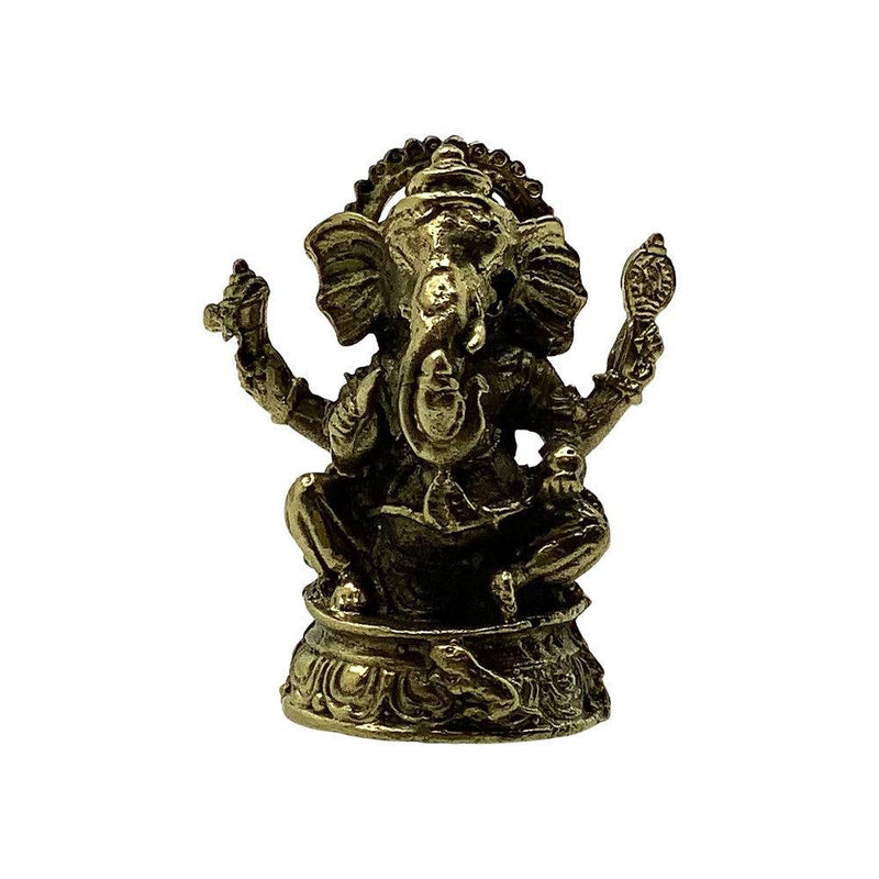Sitting Ganesh - Miniature Brass Figurine