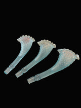 Fenton - Sea Blue Opalescent Diamond Lace Epergne - 1950s