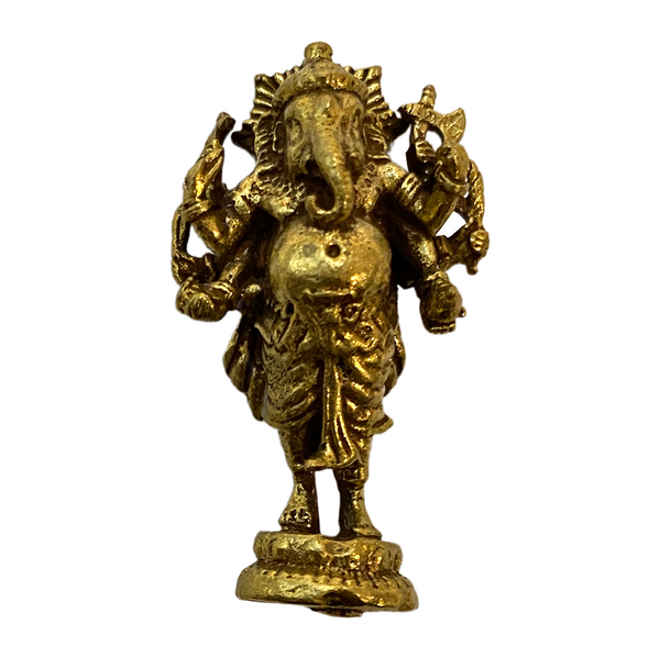 Standing Ganesh - Miniature Brass Figurine