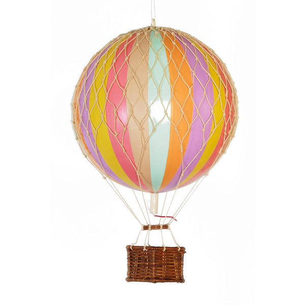 Hot Air Balloon - Small, Pastel Rainbow