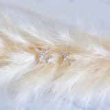 CZ Airplane Stud Earrings