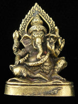 Mini Brass Seated Ganesha