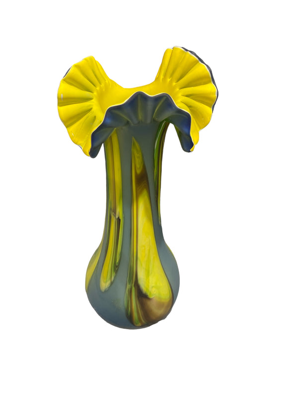 Large Matte Art Glass Vase