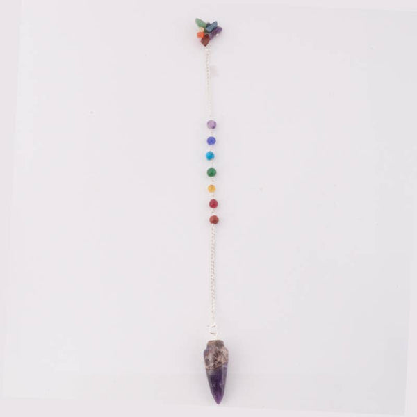 Amethyst Pendulum With Chakra