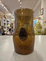 Art Glass Vase with Integrated Owl