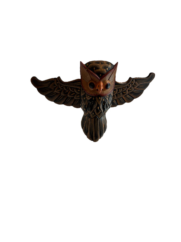 Large Hand Carved Flying Owl  • Indonesia