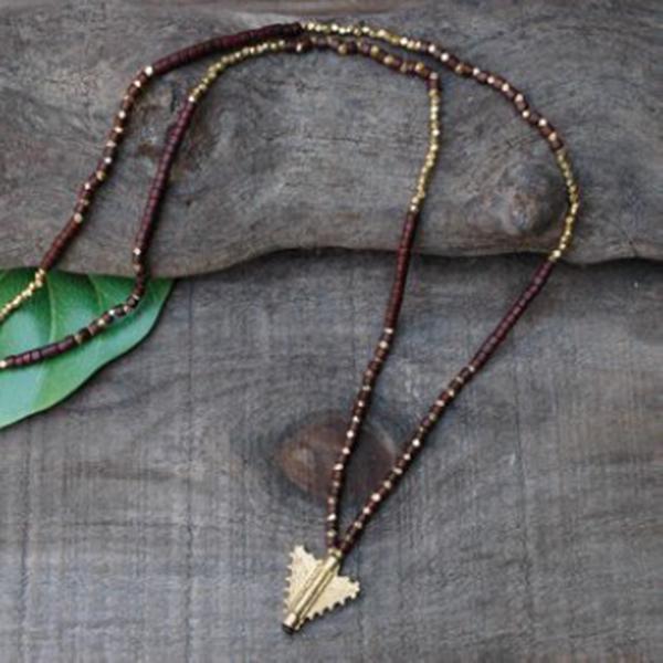 Brass Arrow Necklace - BBN035