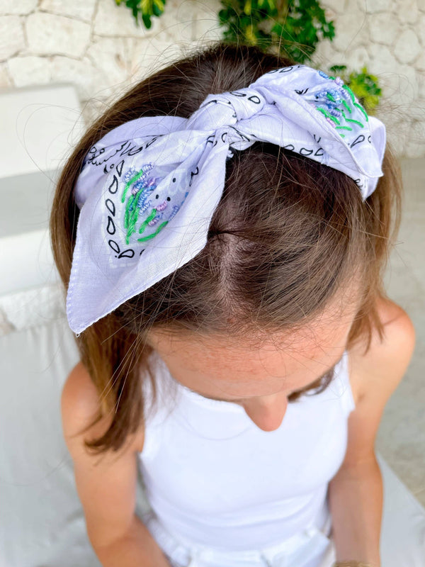 Purple Bandana with Lavender