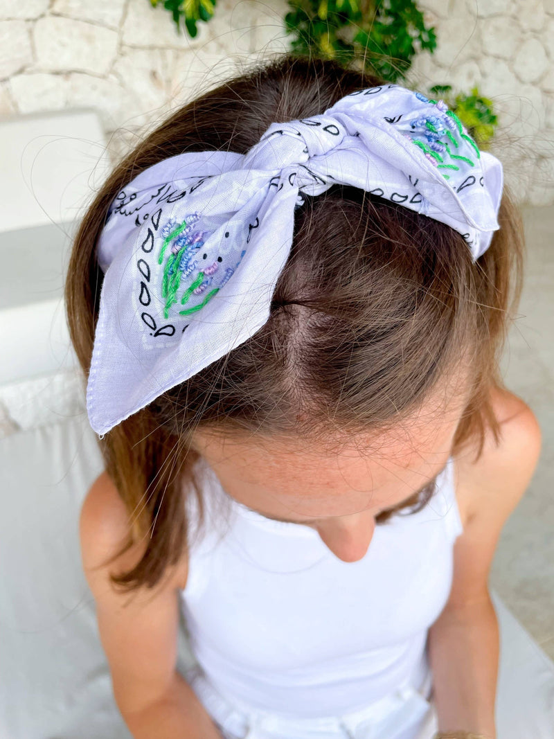 Purple Bandana with Lavender